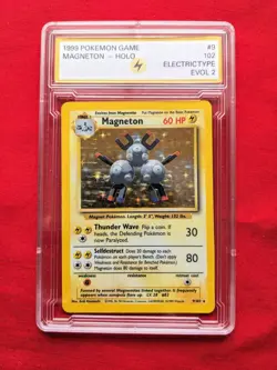 Magneton 9/102 Pokemon Card | Holo | Excellent Condition | In Protective Case - Image 1