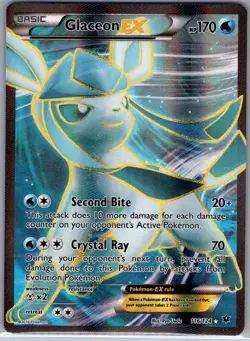 Glaceon EX (Full Art) 116/124 XY - Fates Collide - Pokemon Card - NM - Image 1