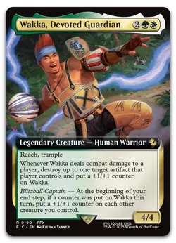 Wakka, Devoted Guardian (Extended Art) #190 (NM) Final Fantasy FIC Magic MTG - Image 1