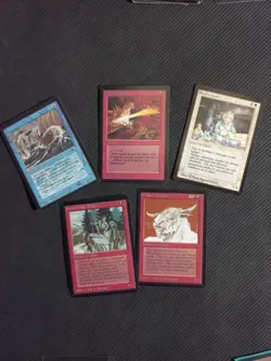 Lot 5 Beta Cards NM 1993 MTG Vintage old school magic - Image 1