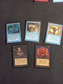 Lot 5 Beta Cards NM EX + !!! 1993 MTG Vintage old school magic ( Psychic is lp) - Image 1