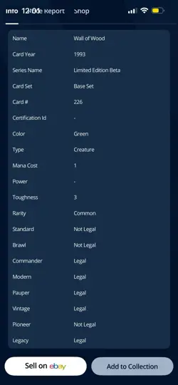 VINTAGE~MTG~🌟Wall of Wood🌟~Limited Beta Edition~MAGIC the Gathering - Image 3