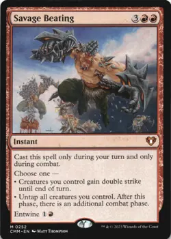 MTG Savage Beating Normal NM Commander Masters Magic 252 - Image 1