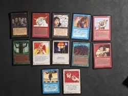Lot 12 Beta Cards NM EX +!!! 1993 MTG Vintage old school magic Lot - Image 1