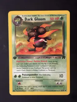 Pokemon Dark Gloom 1st Edition Uncommon Team Rocket 36/82 | N-MINT - Image 1