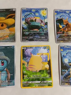 6 Pokemon x Van Gogh Black Star Promo ACG Art Card - read description - Image 3
