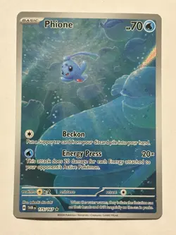 Phione - 175/167 Illustration RareTwilight Masquerade Pokemon Full Art Holo - Image 1