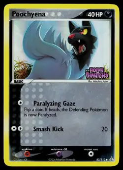 Pokemon Card - Poochyena Holon Phantoms 80/110 Reverse Holo Common STAMPED - Image 1