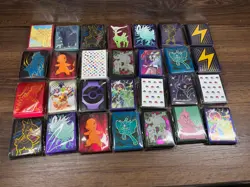 Lot of 28 Pokemon TCG ETB Card Sleeves Eevee Charmander, Crown Zenith, 151 - Image 1