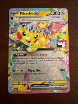 Pikachu ex 057/191 Prize Pack Series 7 Cards Holo Play Stamp Playstamp - Image 1