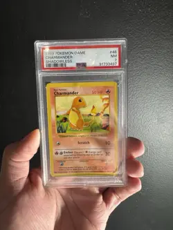 1999 POKEMON BASE SET SHADOWLESS #46 CHARMANDER PSA 7 - Image 1