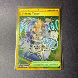 Pokemon Jamming Tower 243/182 Sv10 Destined Rivals Hyper Rare Holo Trainer - Image 1