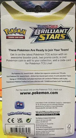 Pokemon TCG Brilliant Stars Pikachu & Raichu Checkout Lane Blister Pack - Image 2