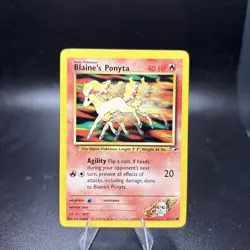 Pokemon TCG Blaine's Ponyta Gym Heroes 63/132 Regular Unlimited Common NM -j - Image 1