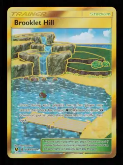 Pokemon Card Brooklet Hill SV88/SV94 Gold Secret Rare Hidden Fates EX 2019 - Image 1