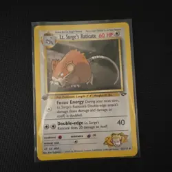 Pokemon TCG Lt. Surge's Raticate 1st Edition Gym Challenge 53/132 Regular Uncom… - Image 1