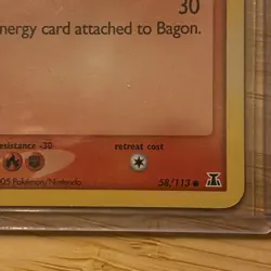 Bagon Reverse Holo 58/113 (Pokemon TCG, EX Delta Species 2005) VG - Image 4