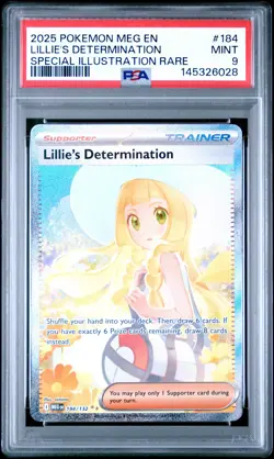 Lillie'S Determination Pokemon Meg En-Mega Evolution 184 NM PSA 9 - Image 1