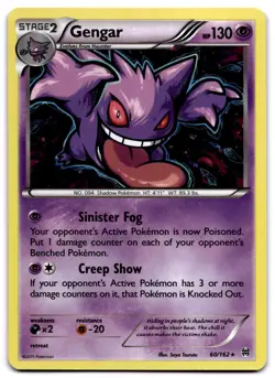 GENGAR 60/162 HOLO RARE BREAKTHROUGH POKEMON LIGHTLY PLAYED - Image 1