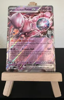 Team Rocket's Mewtwo ex 216 Pokemon TCG Promo Scarlet & Violet Promo NM - Image 1