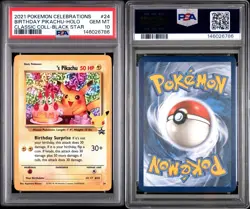 2021 POKEMON CELEBRATIONS CLASSIC COLL #24 BIRTHDAY PIKACHU-HOLO PSA 10 - Image 4