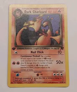 Dark Charizard 1st Edition Team Rocket Pokemon TCG Non-Holo Rare #21/82 - Image 1