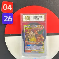 Charizard & Braixen GX CSM2.5C 006/061 RR Pokemon Sun & Moon Chinese Grade10 - Image 1