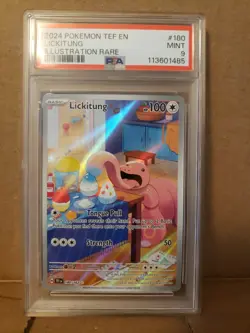 Lickitung 180/162 PSA 9 Mint 2024 Pokemon Illustration Rare Temporal Forces - Image 1