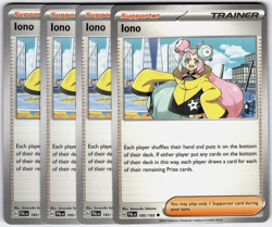 Iono 185/193 Uncommon Playset 4X Paldea Evolved Pokemon TCG Mint NM - Image 1