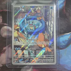 Pokemon Squirtle 148/142 Sv07 Stellar Crown Illustration Rare Full Art Holo 2024 - Image 1