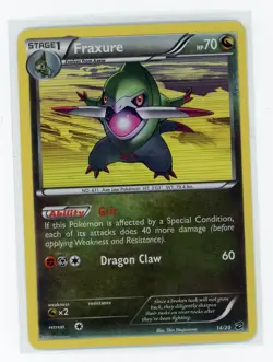 Pokemon TCG - Fraxure 14/20 - Dragon Vault - Laser Holo - Image 1