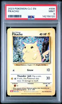 PSA 9 MINT Pikachu 008/034 CLC Classic Box Charizard Deck Holo Rare Pokemon 2023 - Image 1