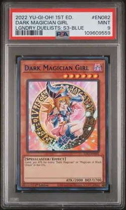 Yu-Gi-Oh! TCG PSA 9 2022 Dark Magician Girl LDS3--EN082 Blue - Image 1