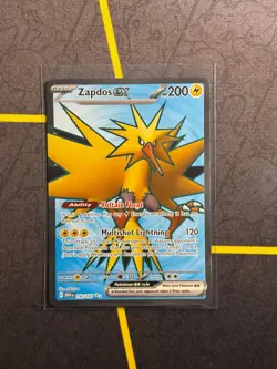 Zapdos EX - 192/165 Full Art - Pokemon TCG Scarlet & Violet 151 - NM - Image 1