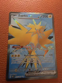 Pokemon TCG Scarlet & Violet Zapdos EX Card 151-192/165 - Image 1