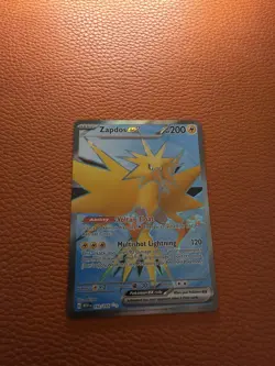 Pokemon TCG Scarlet & Violet Zapdos EX Card 151-192/165 - Image 2