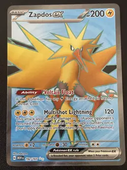 Pokemon TCG Zapdos ex Scarlet & Violet-151 192/165 Holo Ultra Rare - Image 1