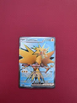 Pokemon TCG Zapdos EX Full Art Rare Card Scarlet & Violet-151 192/165 - Image 1