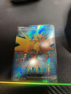 Pokemon TCG Zapdos EX Full Art Card Scarlet Violet 151 Series 192/165 NM - Image 1