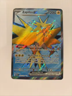Pokemon TCG Zapdos EX Full Art Rare Card 192/165 SV3.5 Scarlet & Violet 151 - Image 1