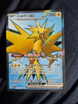 Pokemon TCG Zapdos EX Full Art Card 192/165 Scarlet Violet-151 - Image 1