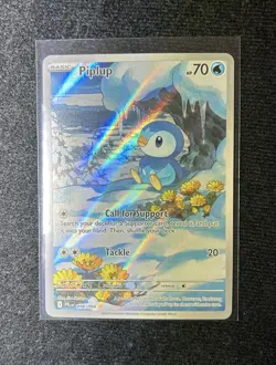 Pokemon Piplup 98/94 Illustration Rare Holo Phantasmal Flames CONDITION NM - Image 1