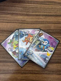 Pokemon First Partner Illustration Collection Series 1 Sinnoh Gen 4 Starters - Image 1