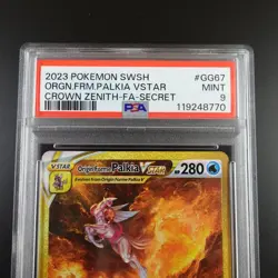 PSA 9 Origin Forme Palkia Vstar GG67/GG70 Pokemon Crown Zenith Holo Graded Card - Image 2