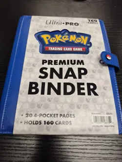 Ultra Pro Pokemon TCG Premium 160-Card Snap Binder Blue New - Image 1