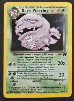 Dark Weezing 14/82 Team Rocket Holo Rare WoTC Pokemon Trading Card Game 2000 MP - Image 1