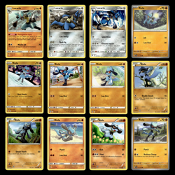 12x Lucario Lot Riolu 67.0 Sun Moon Ultra Prism Pokemon Cards Collection Set TCG - Image 1
