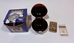 1999 Pokemon 23k Gold Plated Trading Card Poliwhirl Pokeball Burger King Blue - Image 1