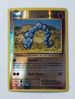 Onix Reverse Holo Foil 2016 XY Evolutions Set Pokemon Card #61 NM - MINT TCG - Image 1