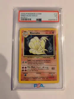 Pokemon TCG Ninetales Holo Unlimited Holo Rare Card Base Set 2 13/130 PSA 5 - Image 1